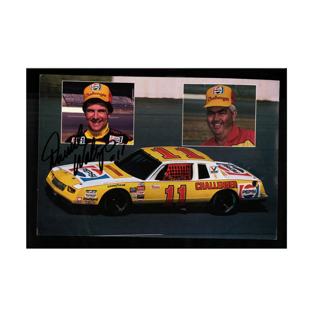 Darrell Waltrip Nascar Autographed Signed Challenger #11 Car Postcard