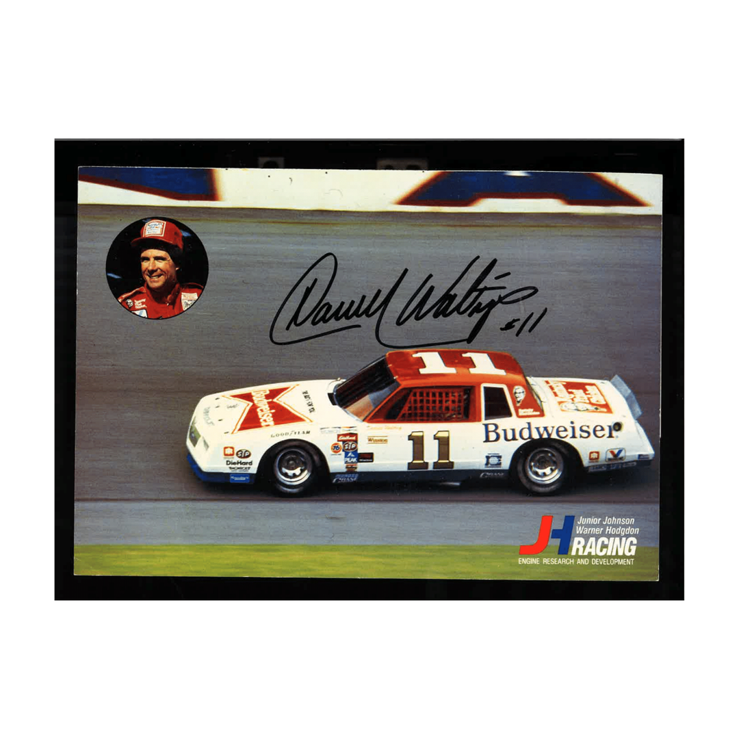 Darrell Waltrip Nascar Autographed Signed Budweiser 11 Car Circular Headshot (2)