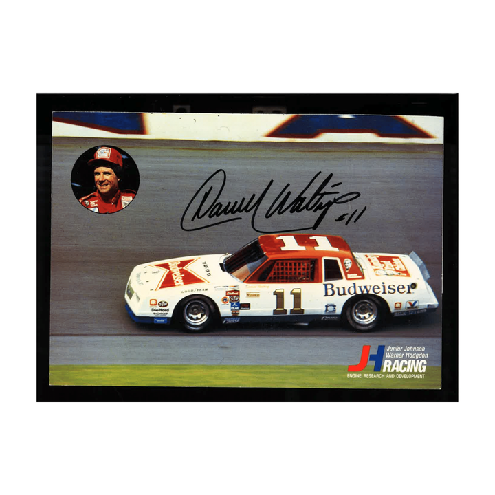 Darrell Waltrip Nascar Autographed Signed Budweiser 11 Car Circular Headshot (2)