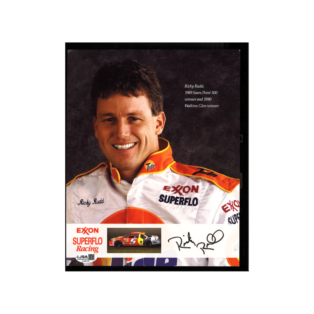 Ricky Rudd Nascar Autographed Signed Exxon SuperFlo Racing 8x10 Photo
