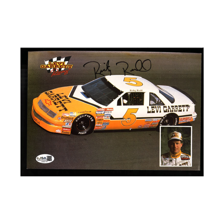 Ricky Rudd Nascar Autographed Signed Levi Garrett Hero Card 6x9 Postcard