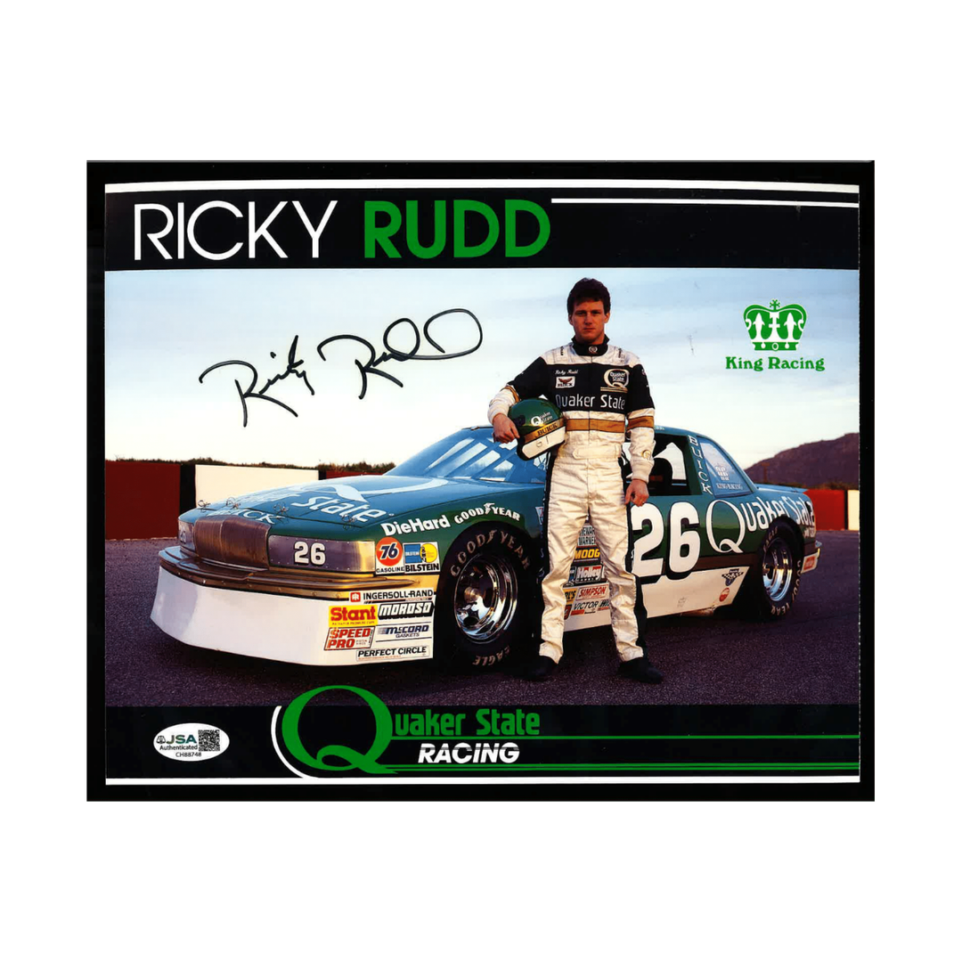 Ricky Rudd Nascar Autographed Signed Quaker State Racing 1988 8x10 Photo (2)