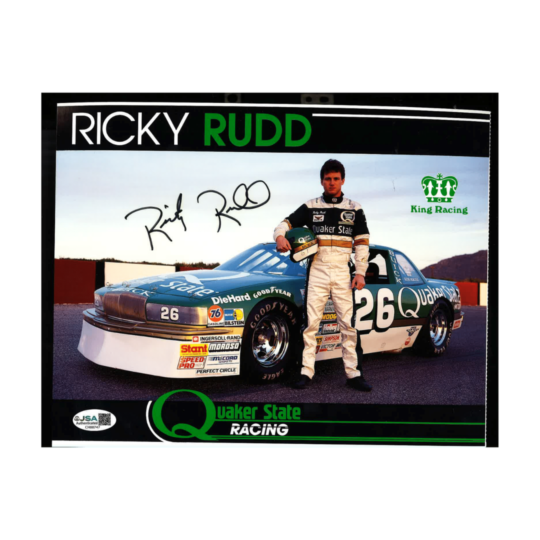 Ricky Rudd Nascar Autographed Signed Quaker State Racing 1988 8x10 Photo (1)