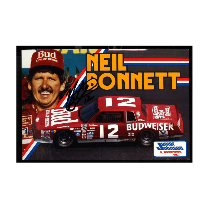 Neil Bonnett Nascar Autographed Signed 1985 6x9 Postcard