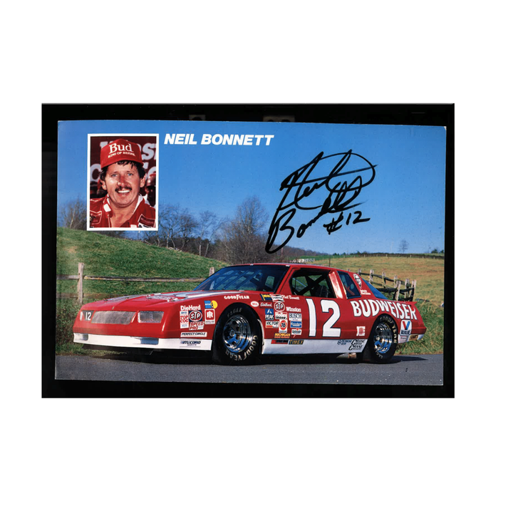 Neil Bonnett Nascar Autographed Signed Budweiser Race Team 6x9 Postcard