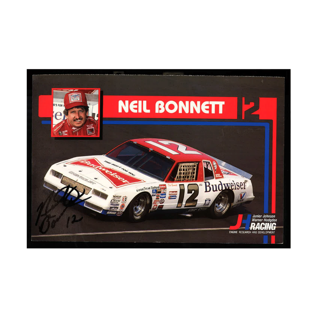 Neil Bonnett Nascar Autographed Signed 1986 6x9 Postcard