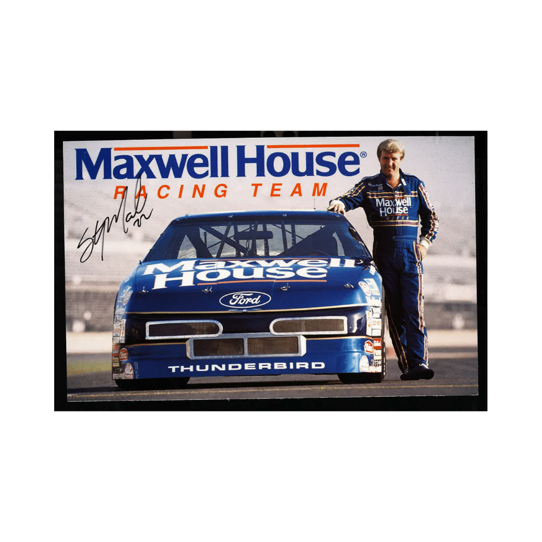 Sterling Marlin Nascar Autographed Signed Maxwell House Thundebird 6x9 Postcard