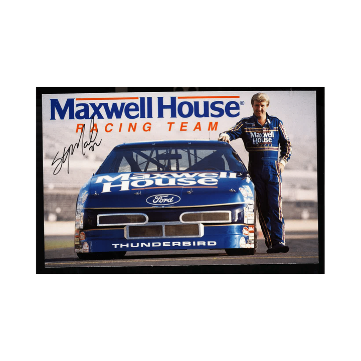 Sterling Marlin Nascar Autographed Signed Maxwell House Thundebird 6x9 Postcard