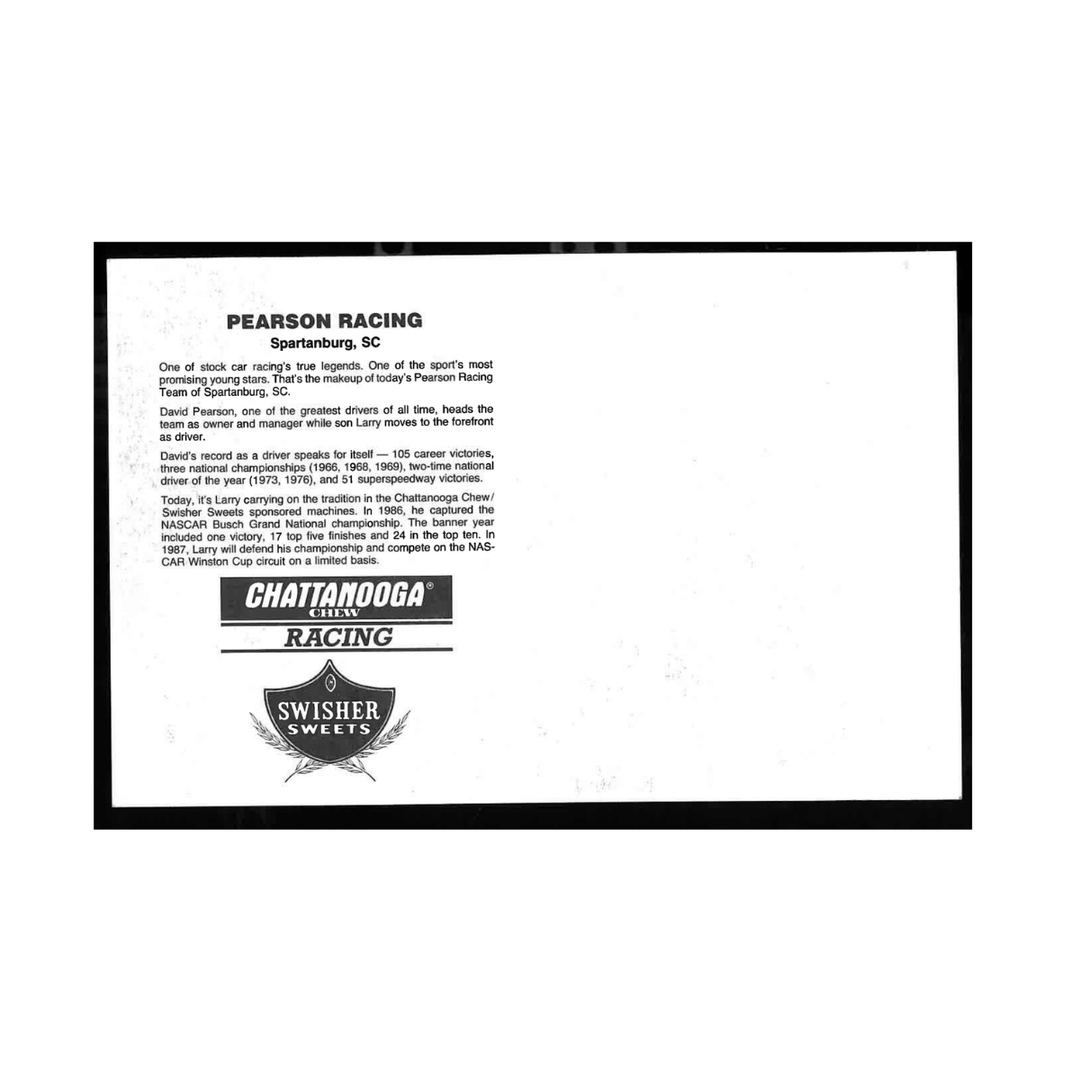 David Pearson Nascar Autographed Signed Chattanooga Chew Racing 21 6x9 Postcard