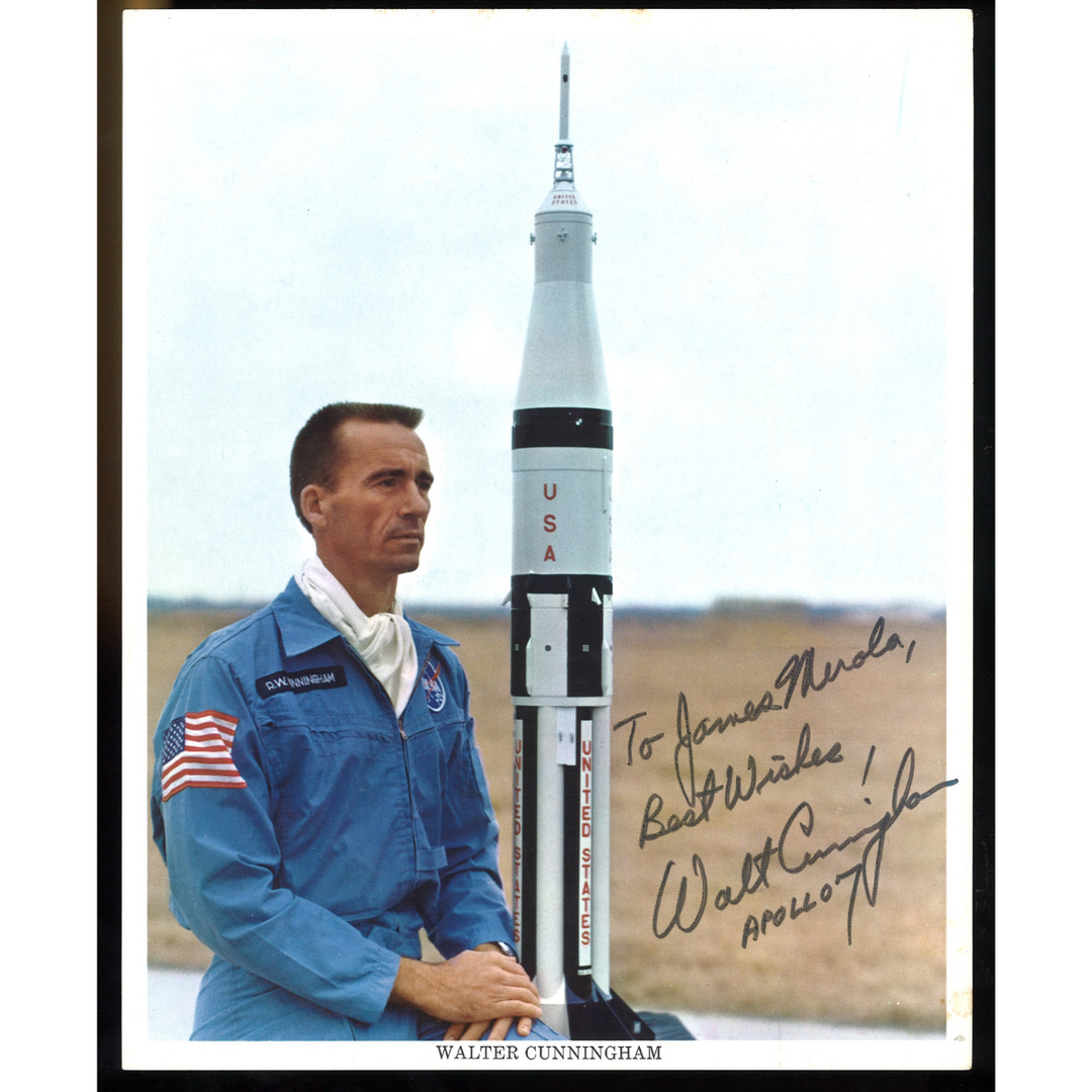 Walter Cunningham NASA Autographed Signed Inscribed 8x10 Photo JSA COA