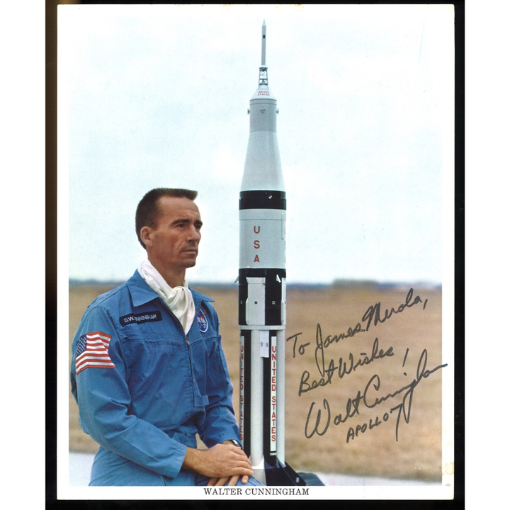 Walter Cunningham NASA Autographed Signed Inscribed 8x10 Photo JSA COA