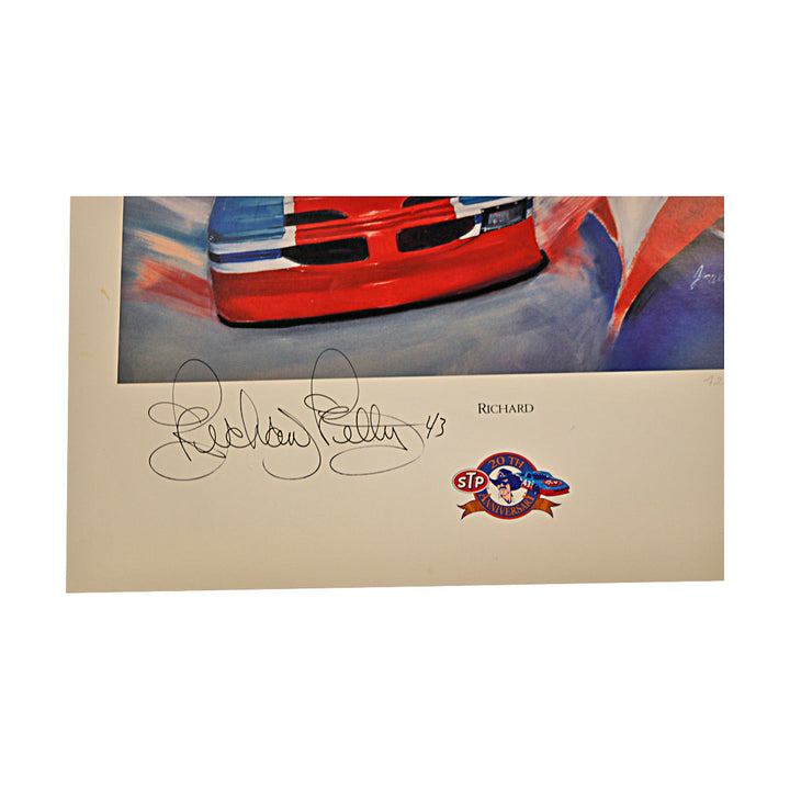 Richard Petty NASCAR Autographed Signed  23x17 Lithograph JSA COA