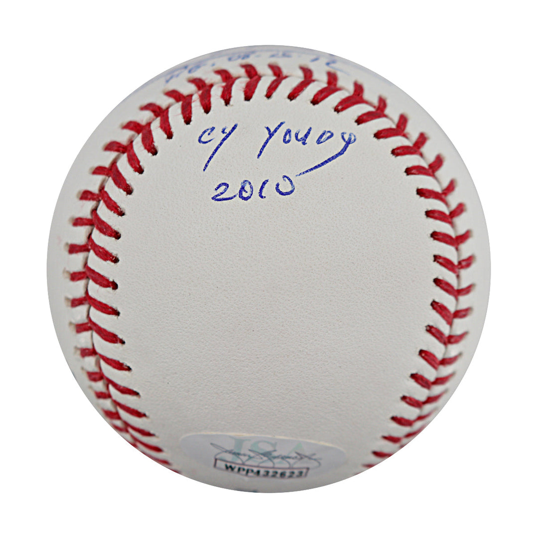 Felix Hernandez Seattle Mariners Autographed Inscribed OMLB Baseball JSA Holo