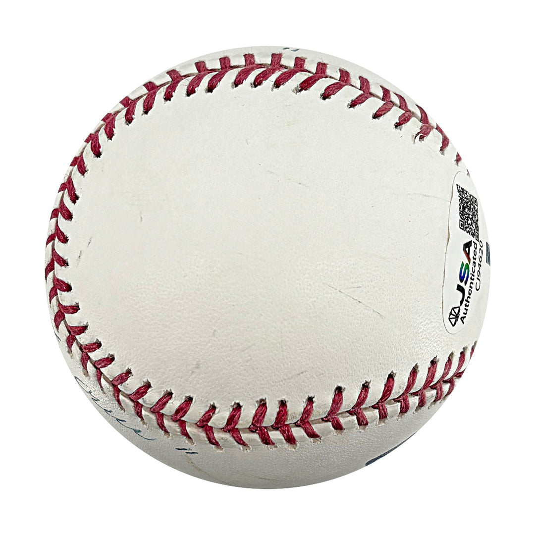 Yogi Berra New York Yankees Autographed Inscribed OMLB Baseball JSA COA