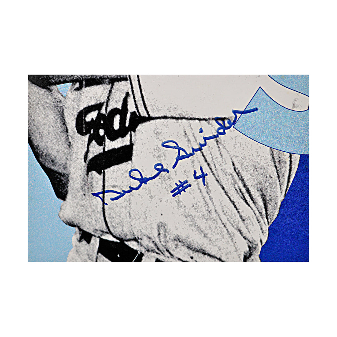 Duke Snider Los Angeles Dodgers Autographed Signed Mickey's Mantle Resturaunt Signing 24x36 Foamboard (JSA COA #AZ58758)
