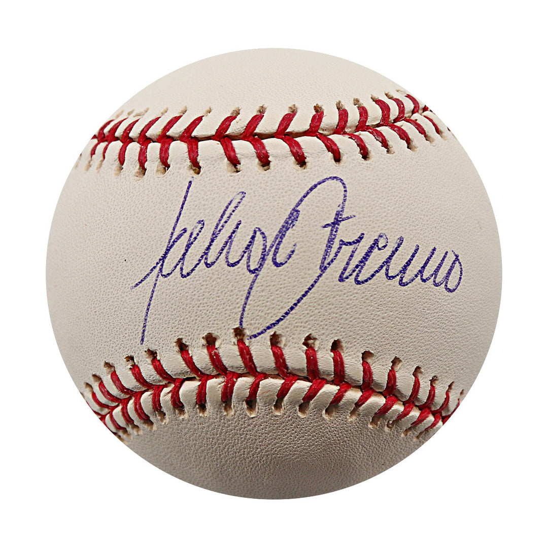 Julio Franco Rangers Braves Mets Autographed Signed ROMLB Baseball (Steiner COA)
