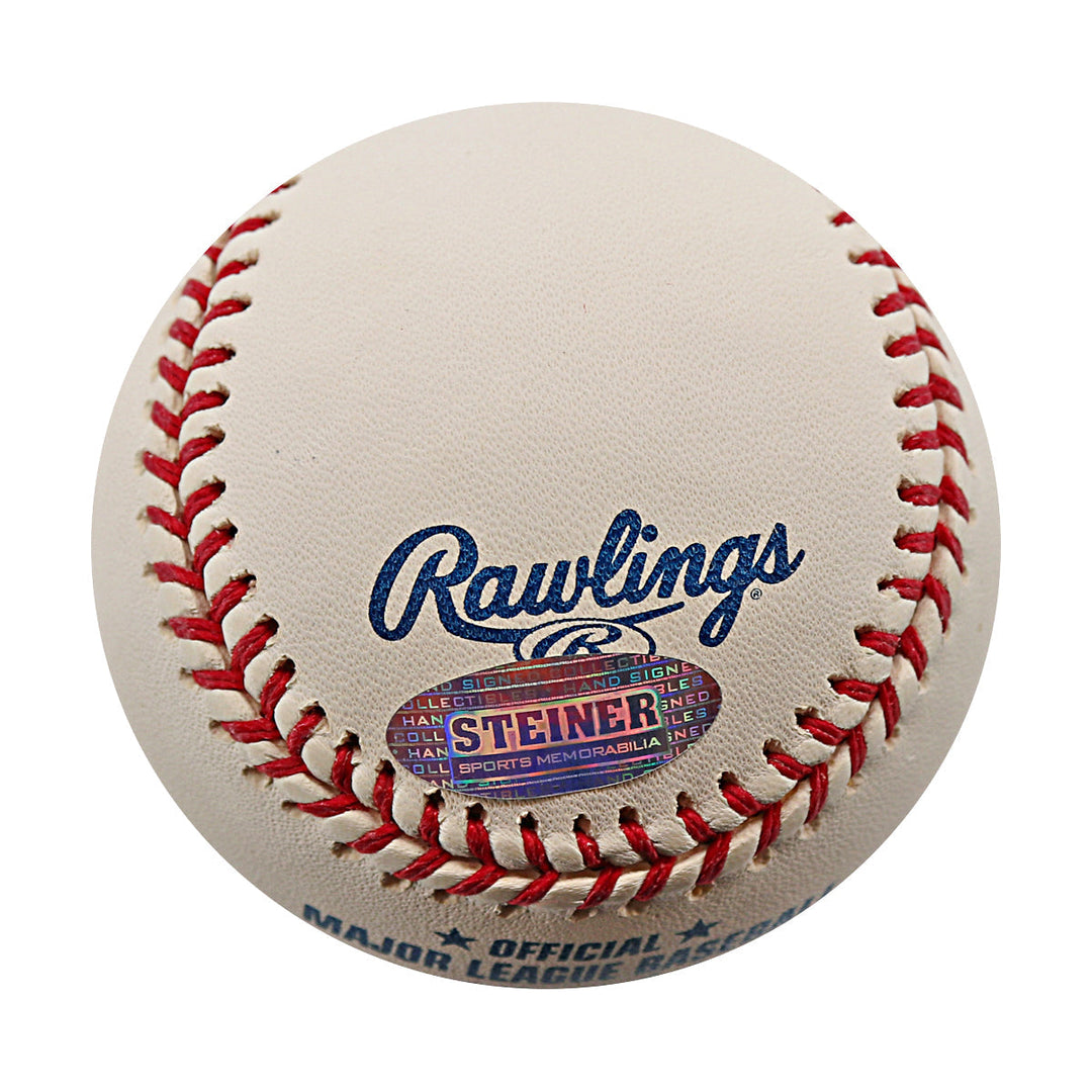 Julio Franco Rangers Braves Mets Autographed Signed ROMLB Baseball (Steiner COA)