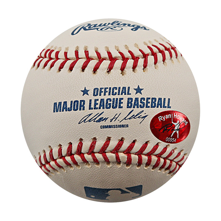 Ryan Howard Philadelphia Phillies Autographed Signed ROMLB Baseball (Ryan Howard Player Holo)