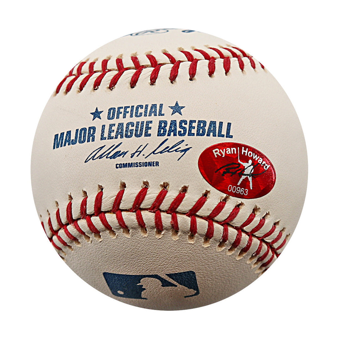 Ryan Howard Philadelphia Phillies Autographed Signed Engraved ROMLB Baseball (Ryan Howard Player Holo)