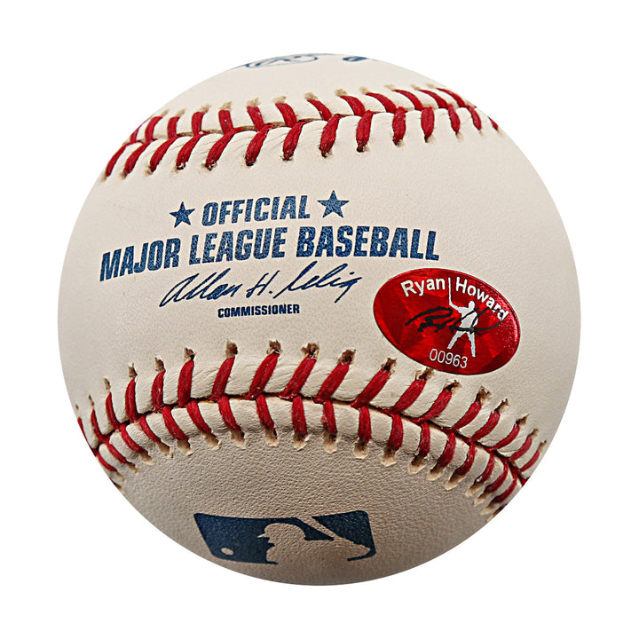 Ryan Howard Philadelphia Phillies Autographed Signed Engraved ROMLB Baseball (Ryan Howard Player Holo)
