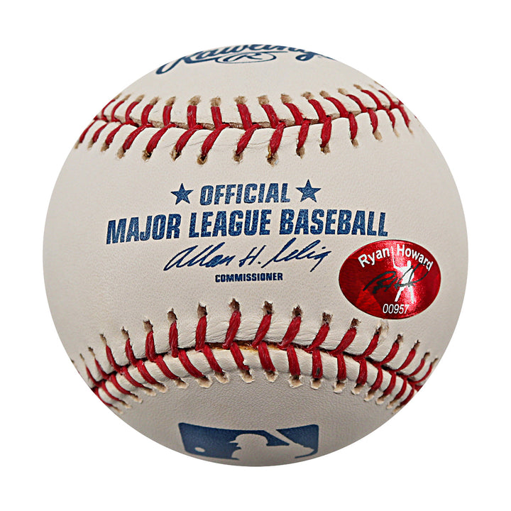 Ryan Howard Philadelphia Phillies Autographed Signed ROMLB Baseball (Ryan Howard Player Holo)