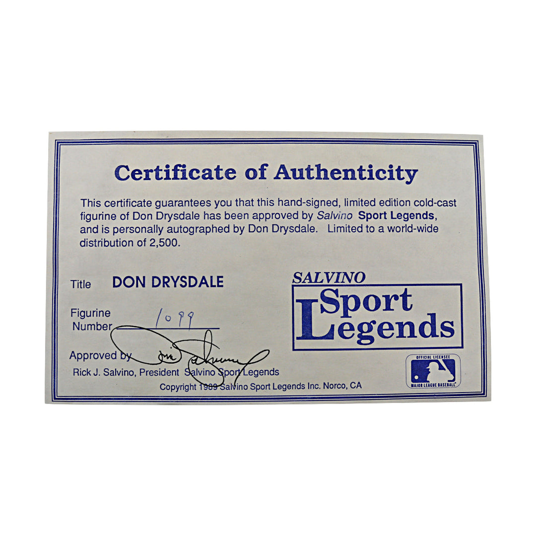 Don Drysdale Los Angeles Dodgers Autographed Signed Salvino Figure LE 1099/2500