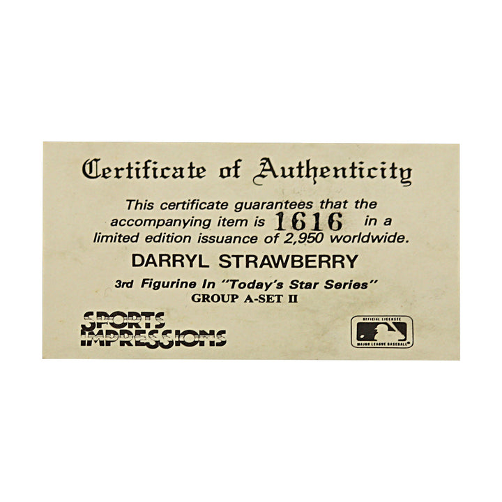 Darryl Strawberry Los Angeles Dodgers Sports Impressions Figure Limited Edition 1616/2550