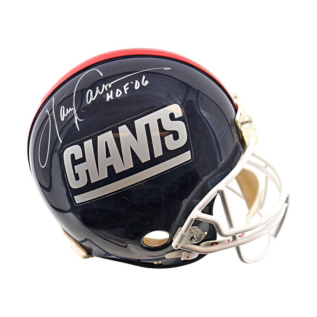 Harry Carson New York Giants Signed Inscribed Authentic Full Size Helmet with HOF (Steiner COA)