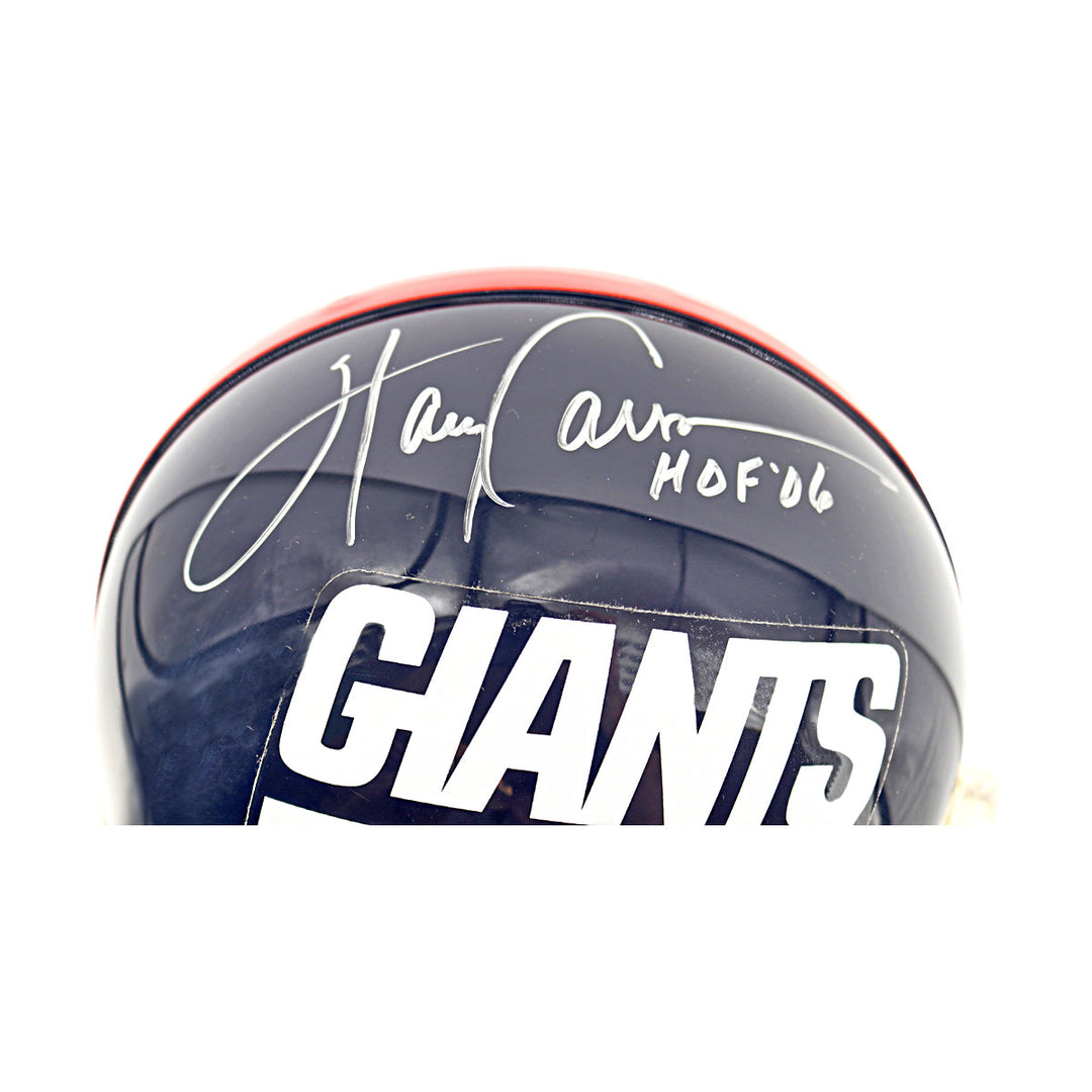Harry Carson New York Giants Signed Inscribed Authentic Full Size Helmet with HOF (Steiner COA)