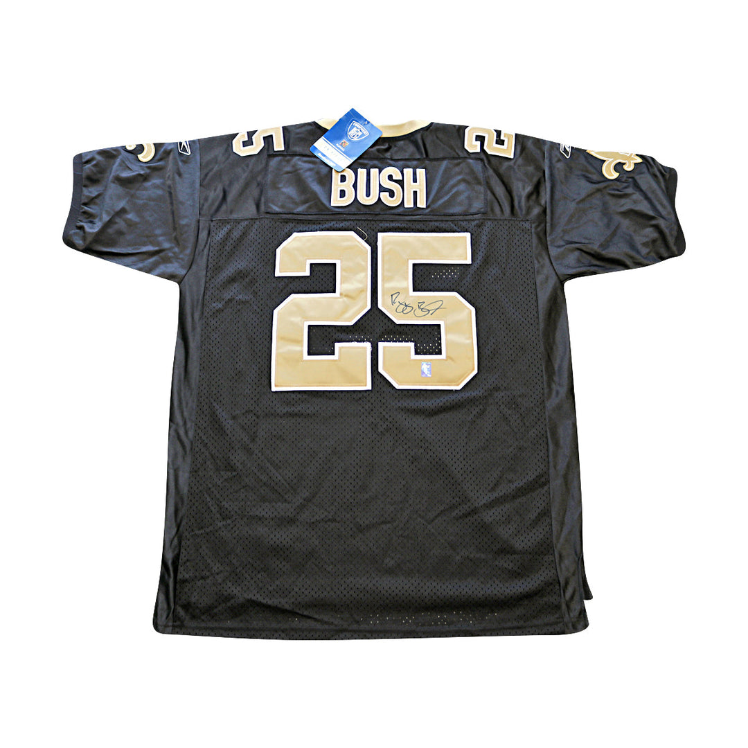 Reggie Bush New Orleans Saints Autographed Signed Black Reebok Jersey Size: 54 (Bush Holo)