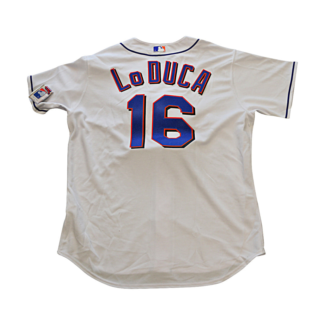Paul LoDuca New York Mets Autographed Signed Solid White Authentic Jersey Size: 52 (Steiner COA)