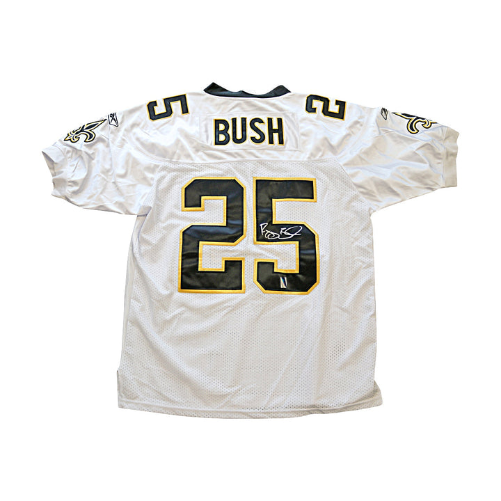 Reggie Bush New Orleans Saints Autographed Signed White Reebok Jersey Size: 50 (Bush Holo)