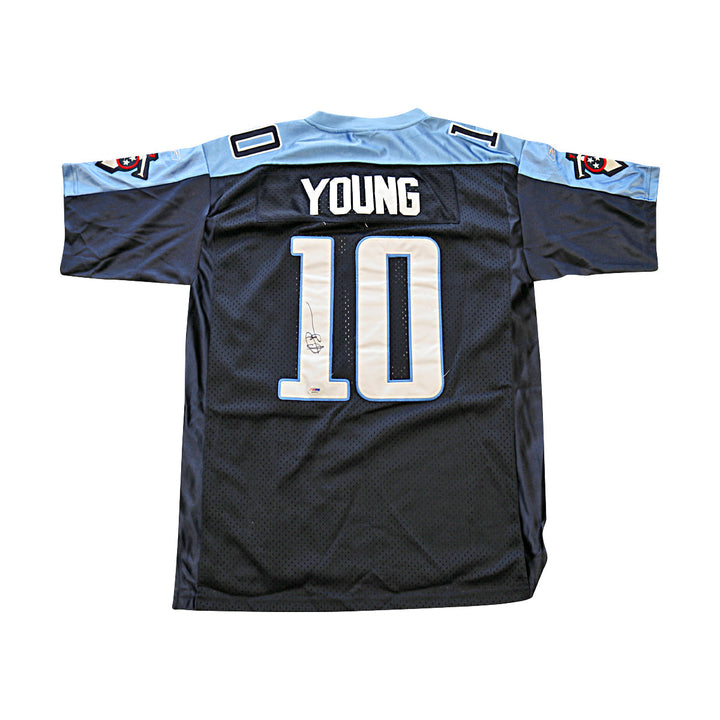 Vince Young Tennessee Titans Autographed Signed Authentic Blue Jersey Size: 50 (PSA)