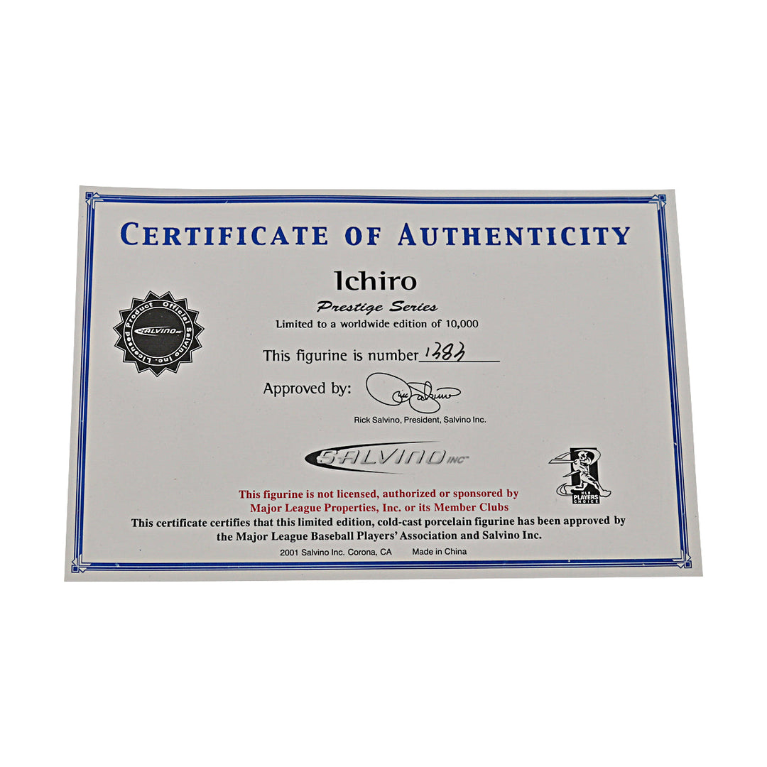 Ichiro Suzuki Seattle Mariners Salvino Prestige Series Figure #1383/10000