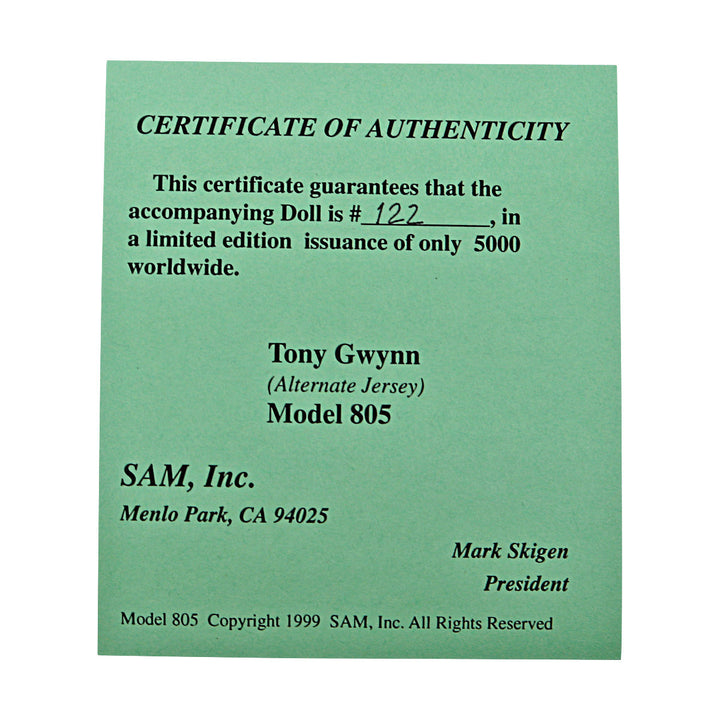 Tony Gwynn San Diego Padres SAM Bobblehead #122/5000