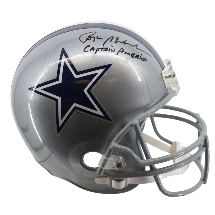 Roger Staubach Dallas Cowboys Autographed Inscribed Full Sized Replica Helmet (JSA & Staubach Holo)