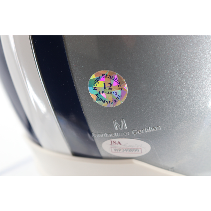 Roger Staubach Dallas Cowboys Autographed Inscribed Full Sized Replica Helmet (JSA & Staubach Holo)