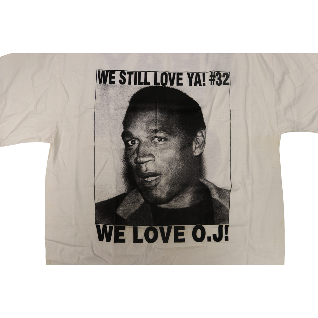 OJ Simpson Buffalo Bills Pray For O.J. White Shirt Size XL