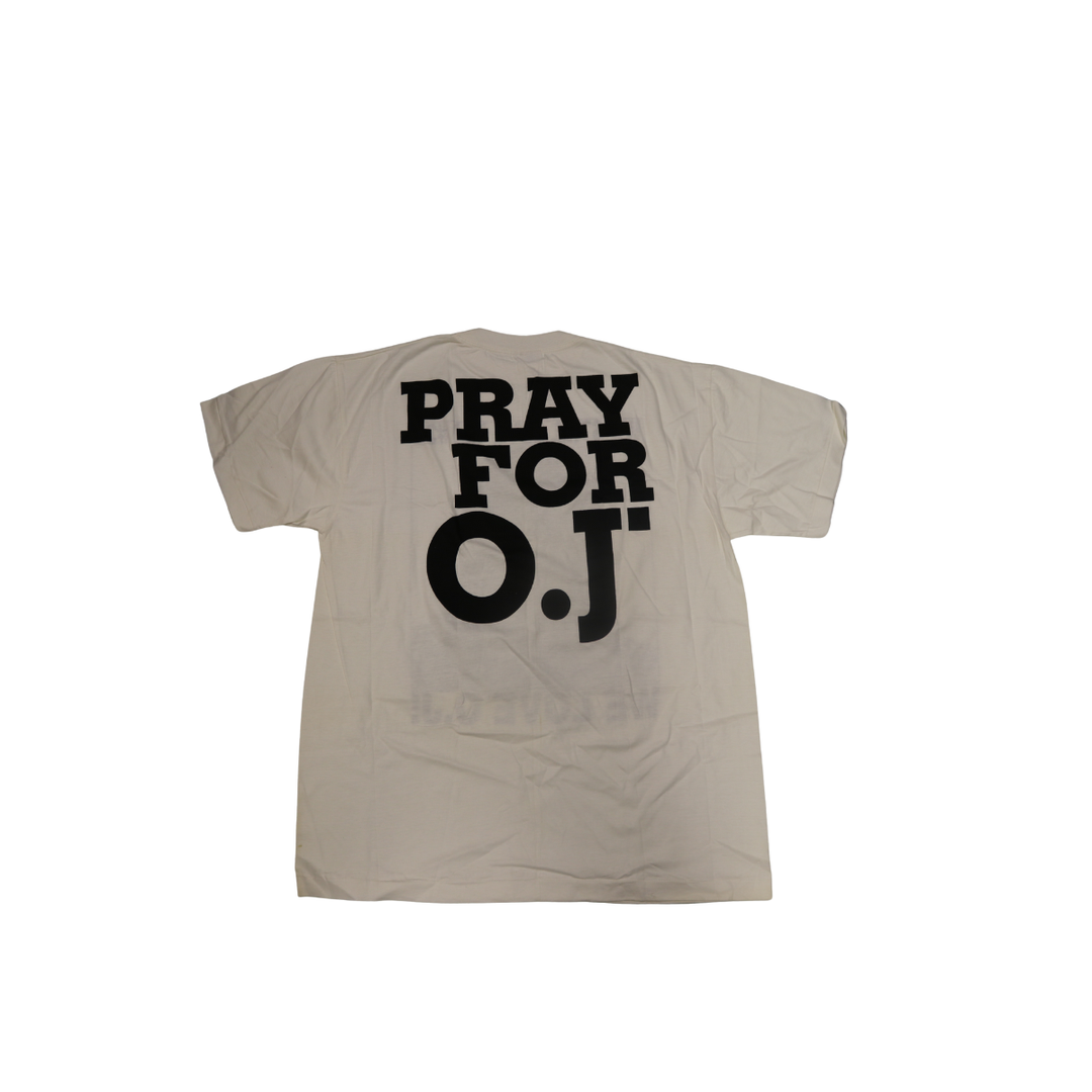 OJ Simpson Buffalo Bills Pray For O.J. White Shirt Size XL