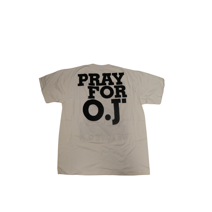 OJ Simpson Buffalo Bills Pray For O.J. White Shirt Size XL