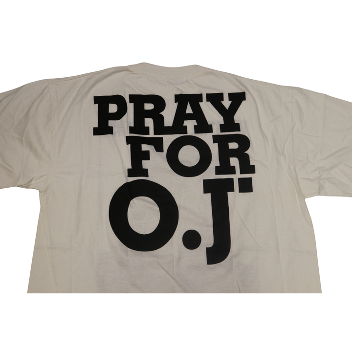 OJ Simpson Buffalo Bills Pray For O.J. White Shirt Size XL