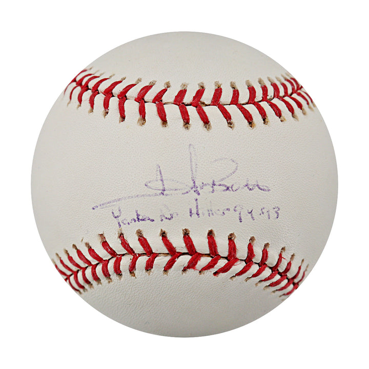 Jim Abbott New York Yankees Autographed Signed Inscribed OMLB Baseball (Hall Of Frames Holo)