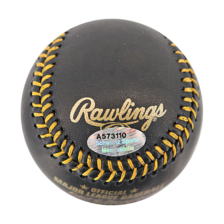Frank Thomas Chicago White Sox Autographed Signed Black Leather Baseball (Schwartz Sports COA #A573110)