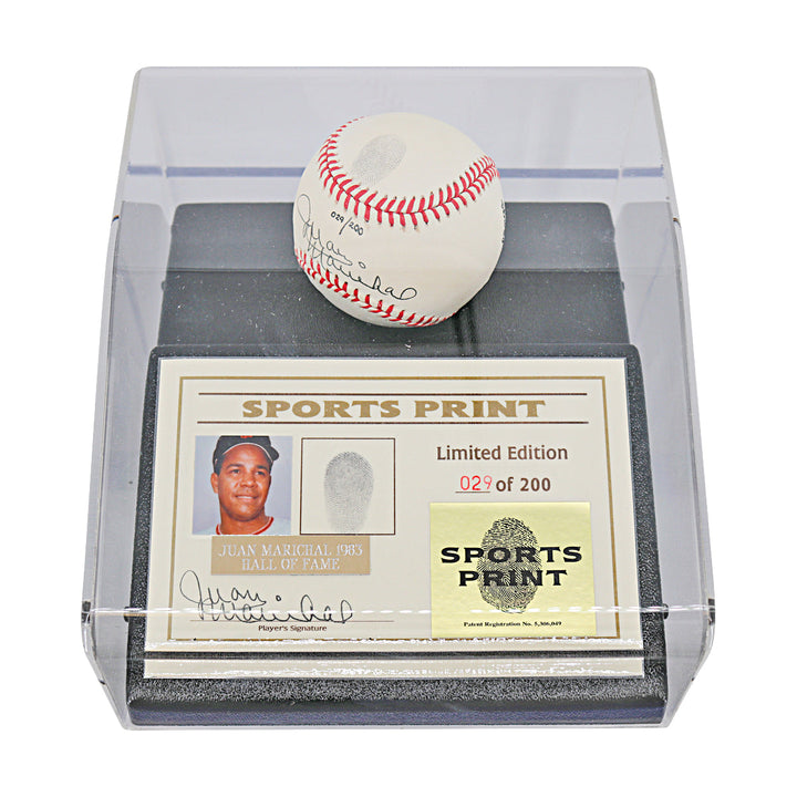 Juan Marichal San Francisco Giants Autographed Signed Sports Print Fingerprint Baseball Case #74/200 (Beckett LOA)