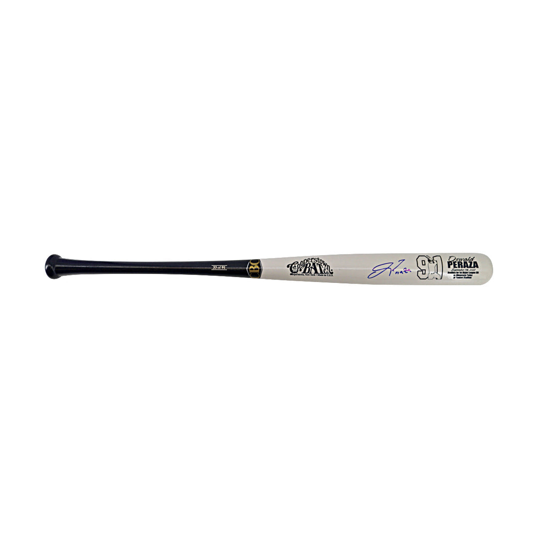 Oswald Peraza New York Yankees Autographed Signed Cooperstown Engraved Bat (JSA COA #WA826880)