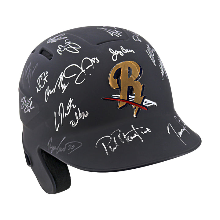 2019 Scranton/Wilkes-Barre Rail Riders Team Signed Batting Helmet (Beckett & Steiner Auth)