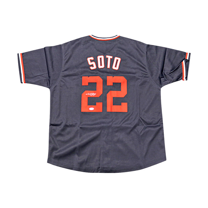 Juan Soto Washington Nationals Autographed Signed Pro-Style Navy Jersey (JSA COA #AD90386)