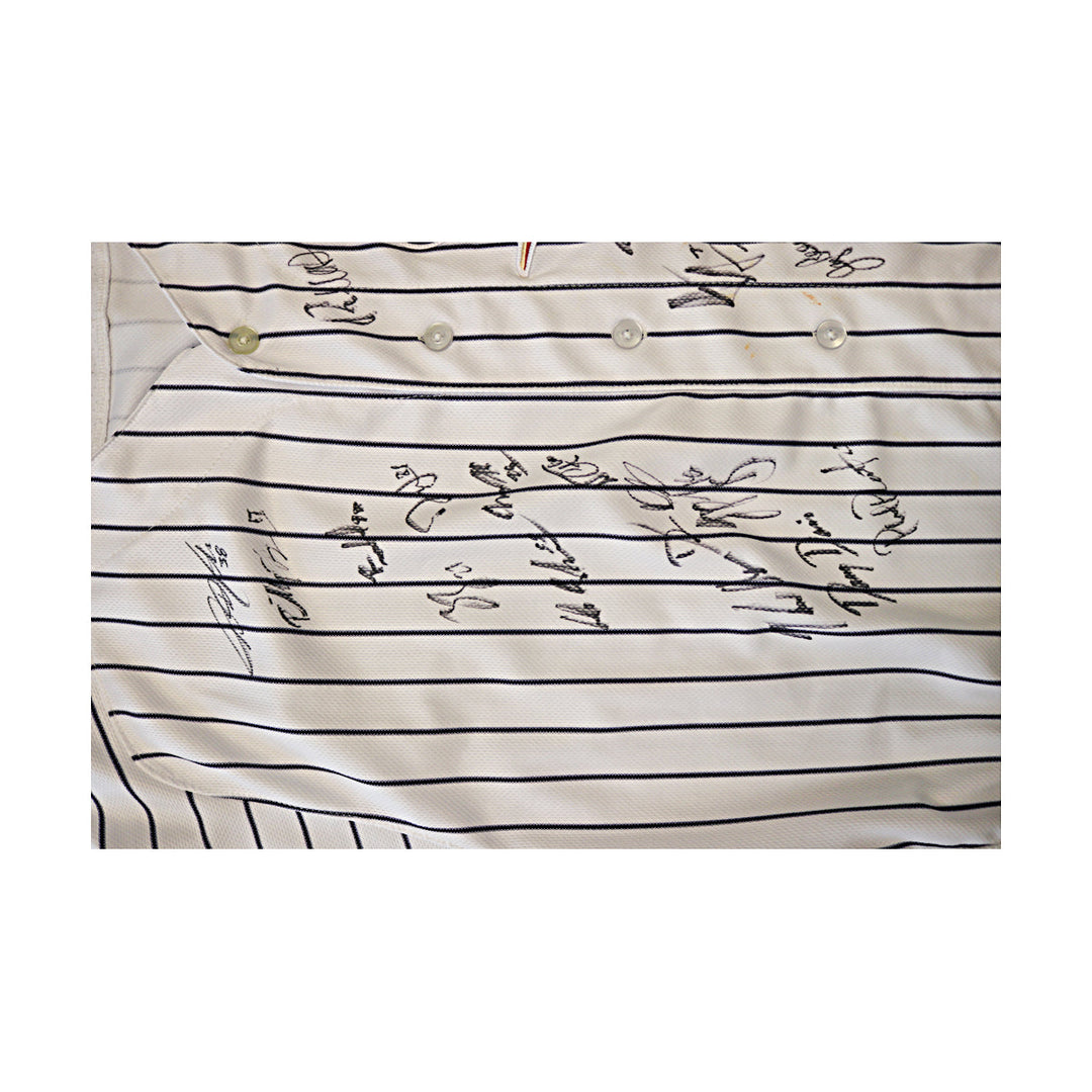 2019 Scranton/Wilkes-Barre RailRiders Team Signed Home Pinstripe Jersey (Beckett & Steiner Auth)