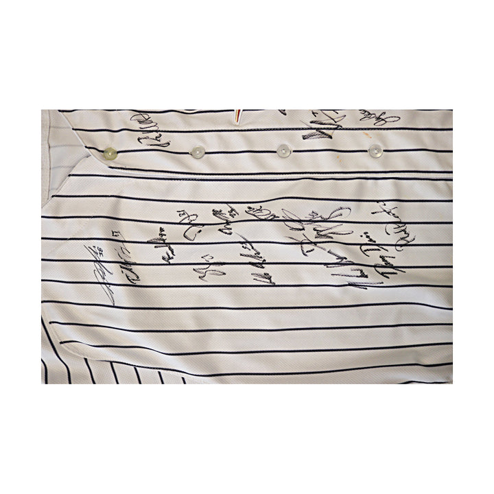 2019 Scranton/Wilkes-Barre RailRiders Team Signed Home Pinstripe Jersey (Beckett & Steiner Auth)