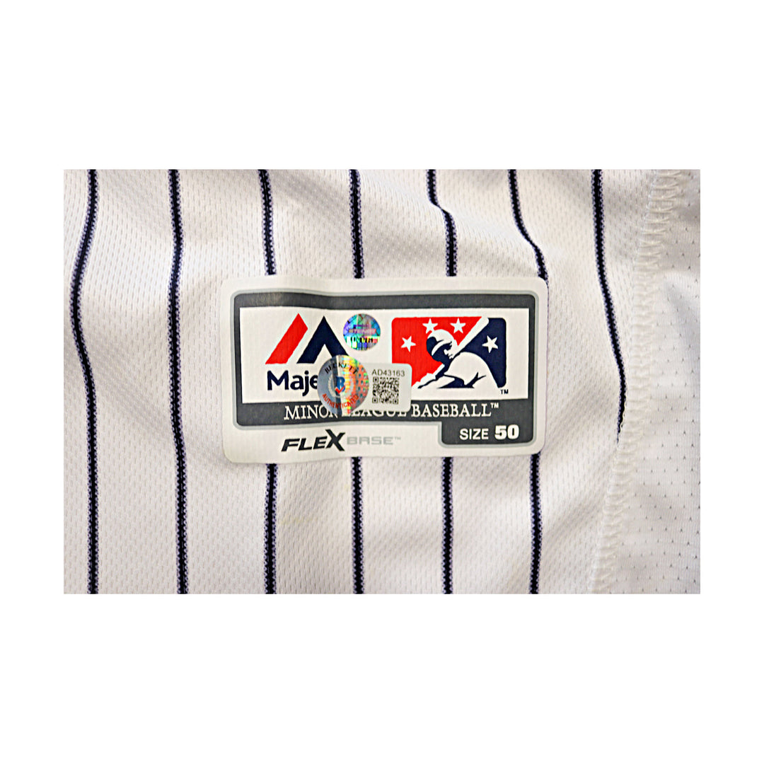 2019 Scranton/Wilkes-Barre RailRiders Team Signed Home Pinstripe Jersey (Beckett & Steiner Auth)